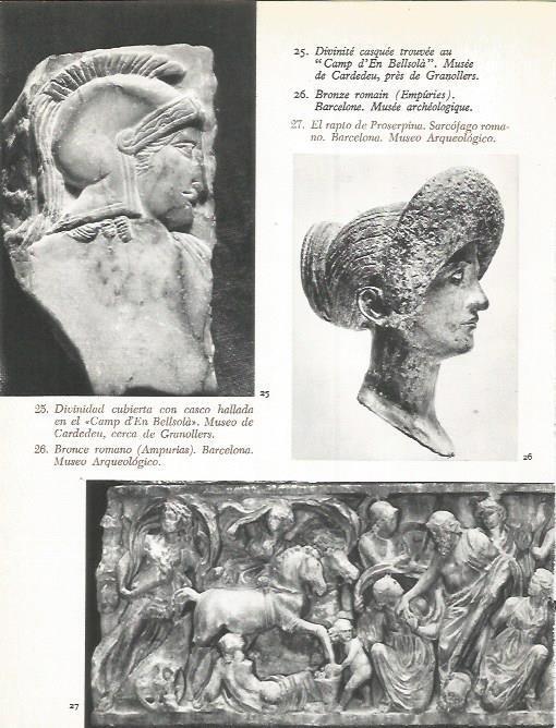 LAMINA 20683: Divinidad con casco, Bronce romano y El rapto de Prosepirna
