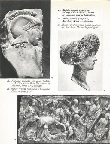 LAMINA 20683: Divinidad con casco, Bronce romano y El rapto de Prosepirna