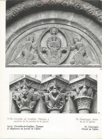 LAMINA 20698: Capiteles y timpano de la iglesia de Cornella de Conflent