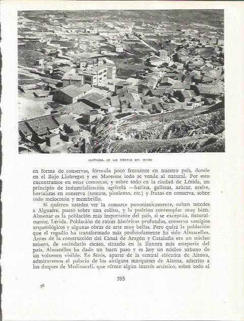 LAMINA 21695: Vista aerea de Alguaire
