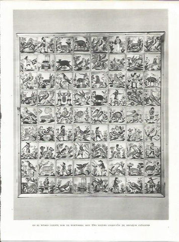 LAMINA 21668: Azulejos catalanes en el Museo Vicente Ros de Martorell