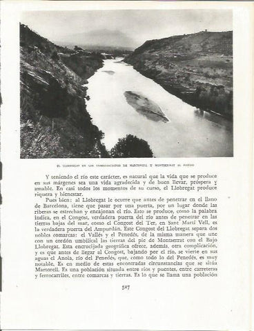 LAMINA 21669: El rio Llobregat entre Martorell y Montserrat