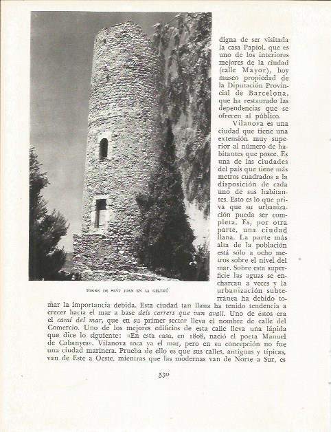 LAMINA 21748: Torre de Sant Joan en Vilanova y la Geltru