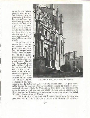 LAMINA 21729: Fachada de Santa Maria de Montblanc