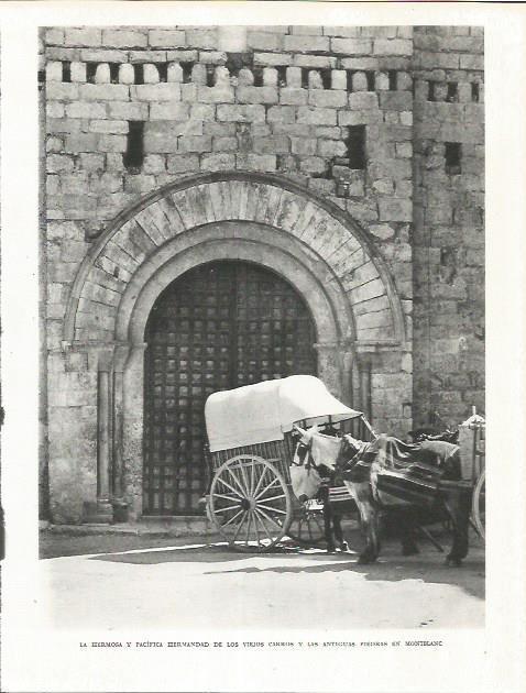 LAMINA 21730: Puerta y carro en Montblanc