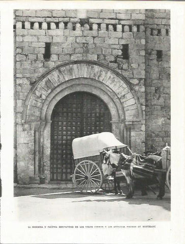 LAMINA 21730: Puerta y carro en Montblanc
