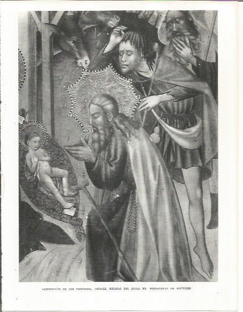 LAMINA 21586: Adoracion de los Reyes, retablo en Banyoles