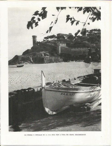 LAMINA 21571: Playa y castillo de Tossa de Mar