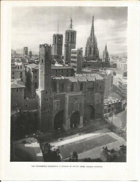 LAMINA 21548: Catedral y Palacio Real de Barcelona