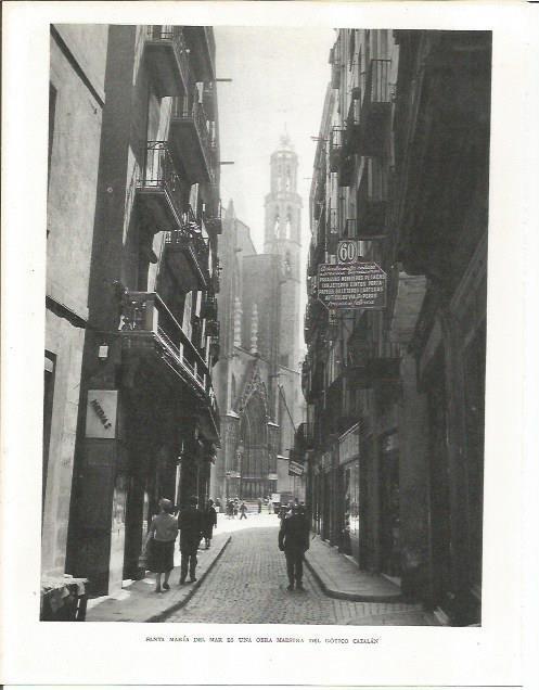 LAMINA 21550: Santa Maria del Mar en Barcelona