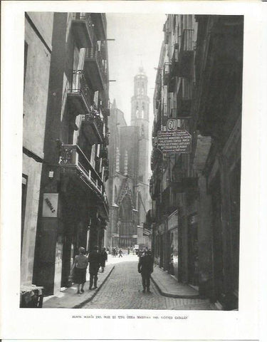 LAMINA 21550: Santa Maria del Mar en Barcelona