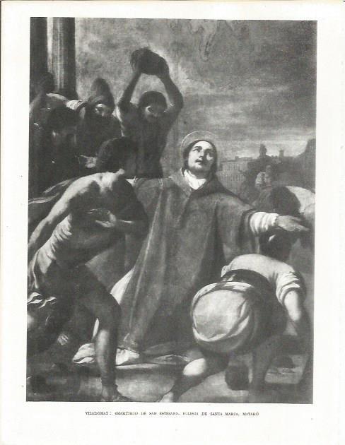 LAMINA 21558: Martirio de San Esteban de la iglesia de Viladomat