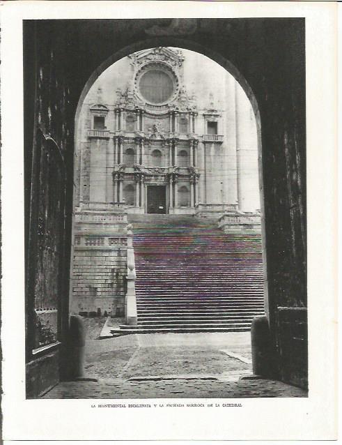 LAMINA 21566: Fachada de la Catedral de Girona
