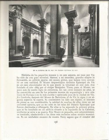 LAMINA 21599: Interior de la Catedral de Vic
