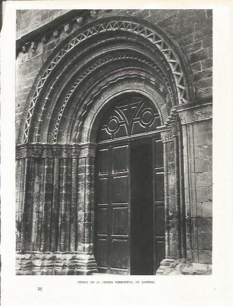 LAMINA 21769: Puerta de la iglesia de Gandesa