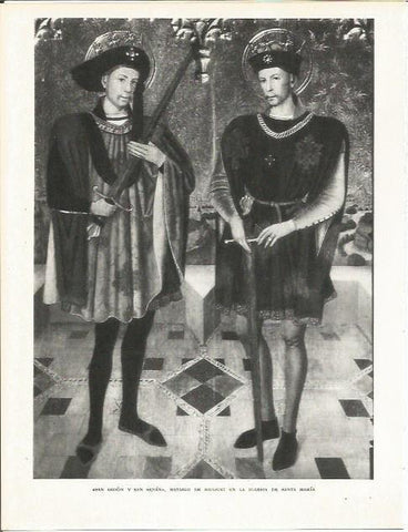 LAMINA 21640: San Abdon y San Senen, por Huguet