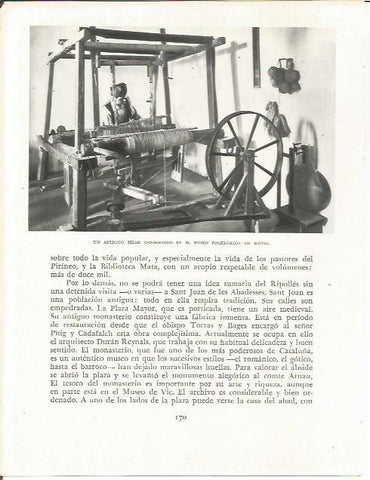 LAMINA 21611: Antiguo telar en el Museo Folklorico de Ripoll