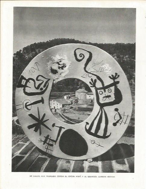 LAMINA 21623: Escultura de Joan Miro en Gallifa