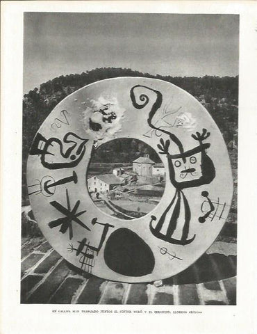 LAMINA 21623: Escultura de Joan Miro en Gallifa