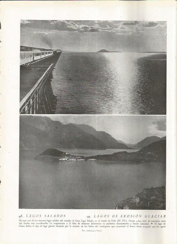 LAMINA 22781: Gran Lago Salado en USA y lago de Como, Italia