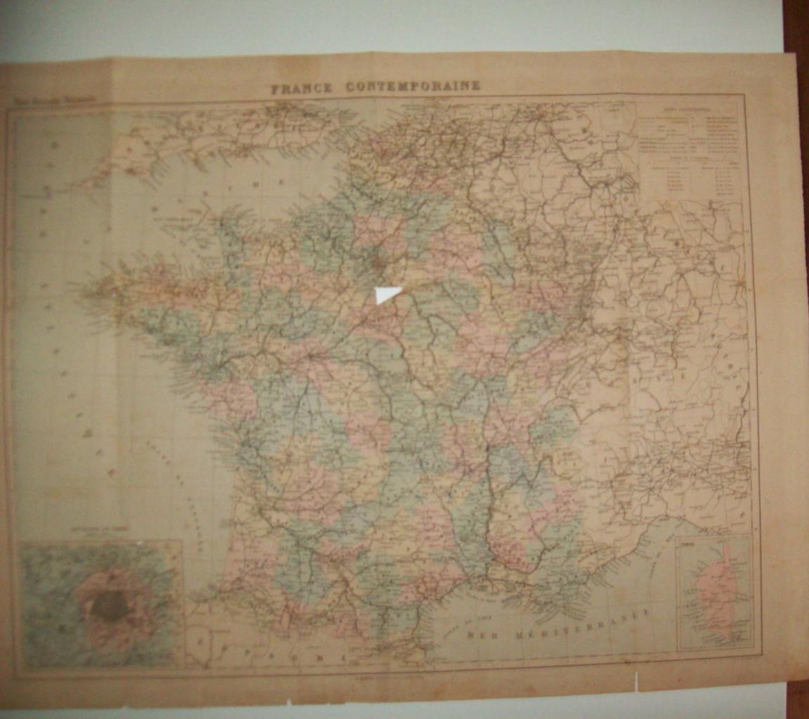 LAMINA 22744: Mapa de Francia en 1880