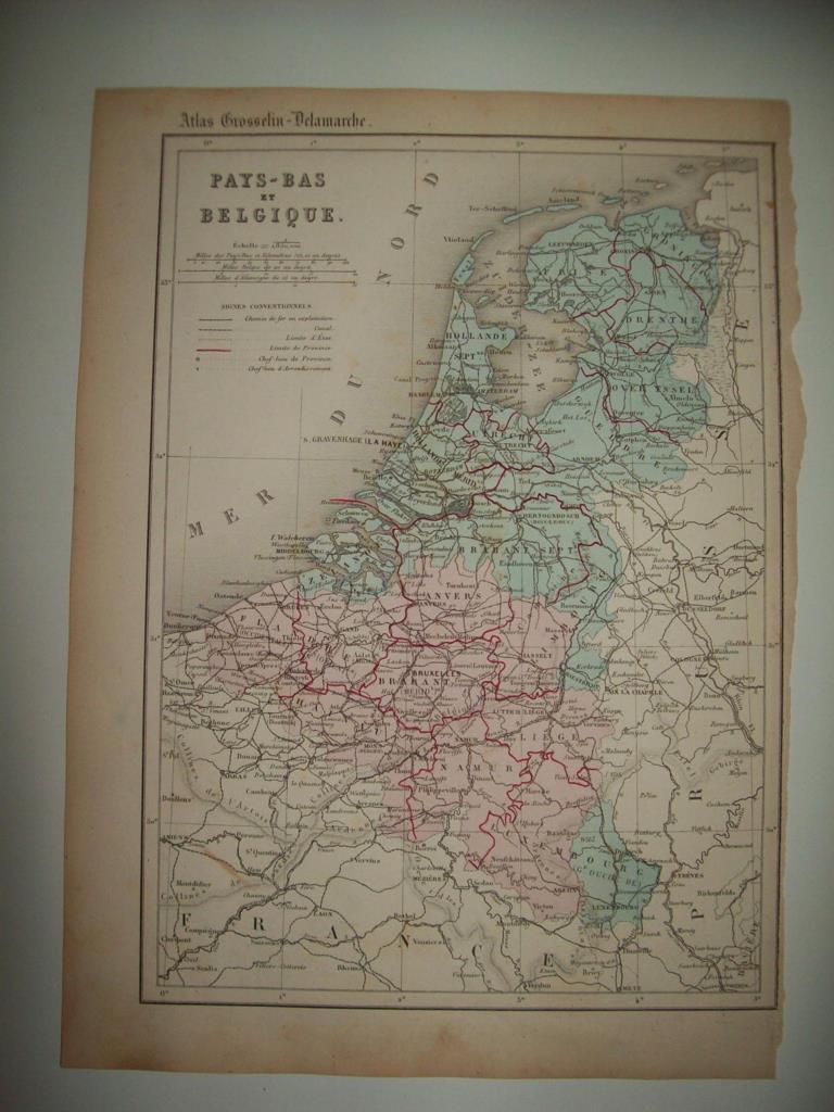 LAMINA 22741: Mapa de los Paises Bajos y Belgica