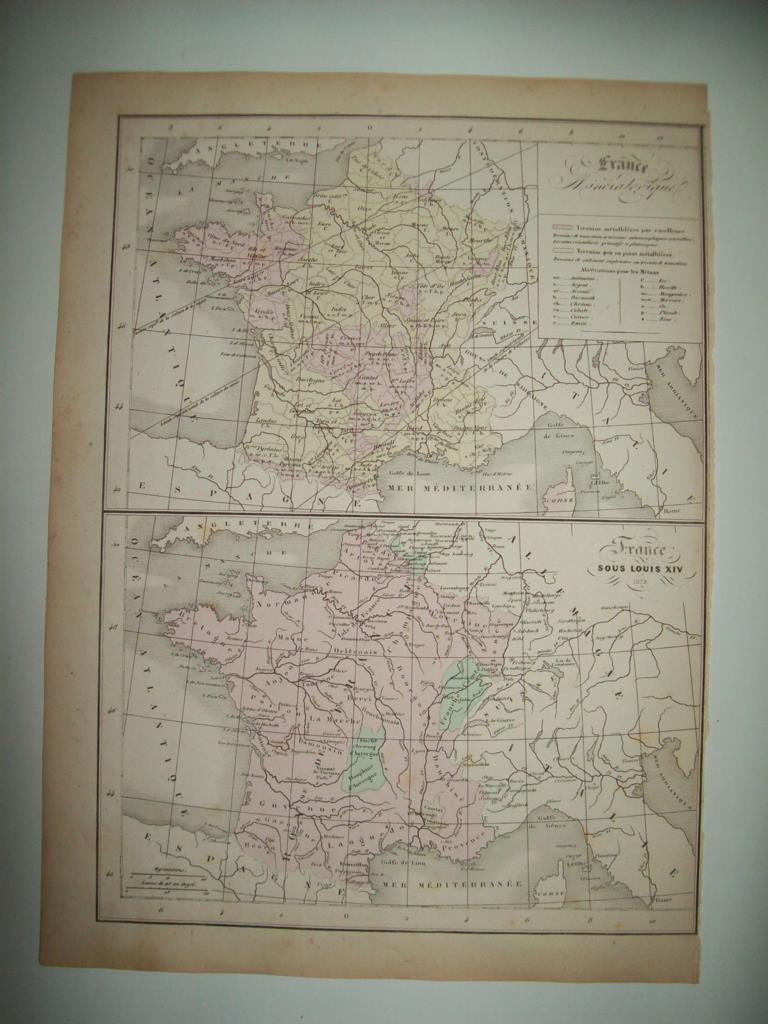 LAMINA 22740: Mapa de Francia bajo LuisXIV