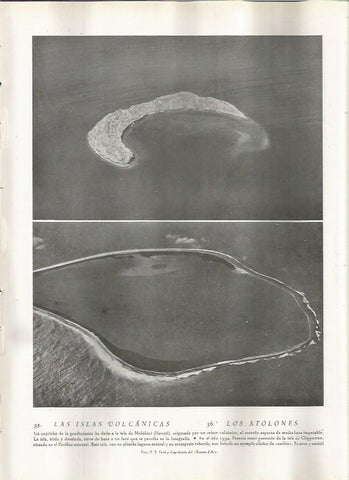 LAMINA 22759: Isla Molokini en Hawai e isla Clipperton