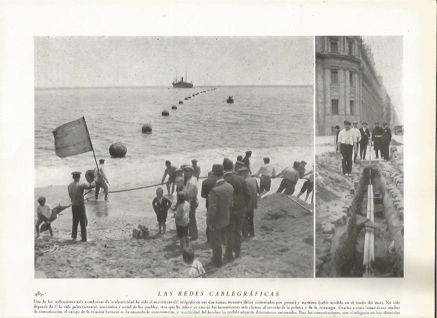 LAMINA 22903: Amarre del cable Italia-España en la playa de Barcelona