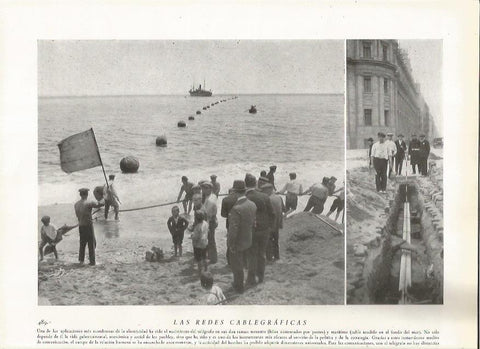 LAMINA 22903: Amarre del cable Italia-España en la playa de Barcelona