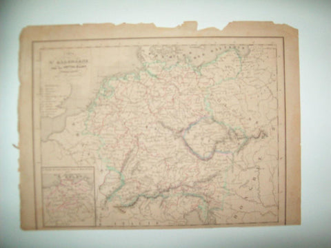 LAMINA 22739: Mapa de Alemania en epoca de los Lombardos