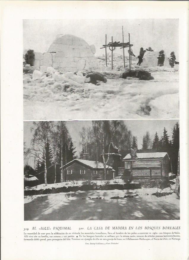 LAMINA 22851: Iglu y casa de madera de Noruega