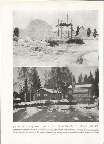 LAMINA 22851: Iglu y casa de madera de Noruega