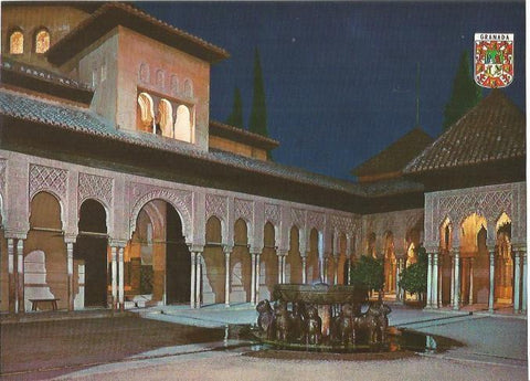 LAMINA 22610: Alhambra; vista nocturna del Patio de los Leones
