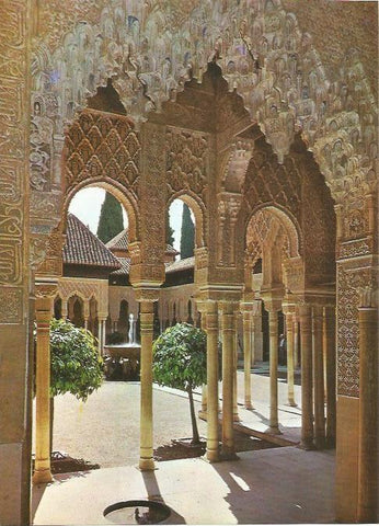 LAMINA 22584: Granada, Patio de los Leones de la Alhambra