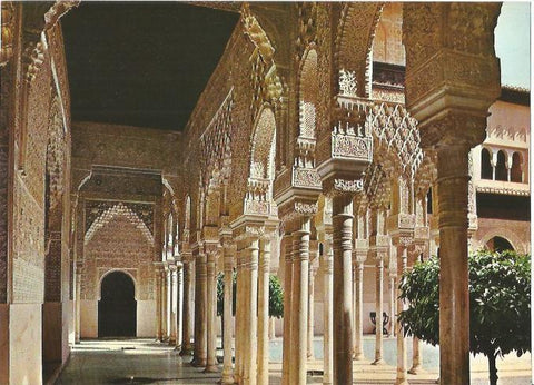 LAMINA 22573: Patio de los Leones de la Alhambra de Granada