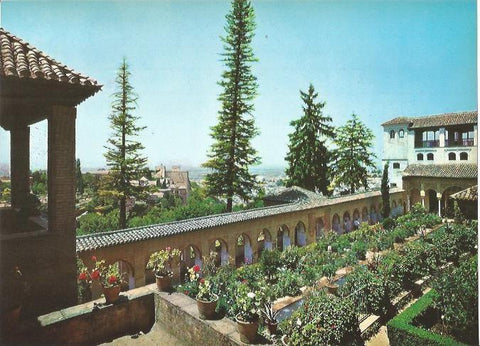 LAMINA 22601: Detalle del Patio de la Acequia. Alhambra, Granada