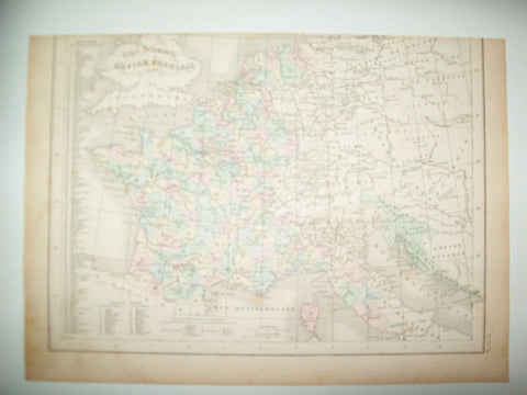 LAMINA 22713: Mapa de Francia en 1812