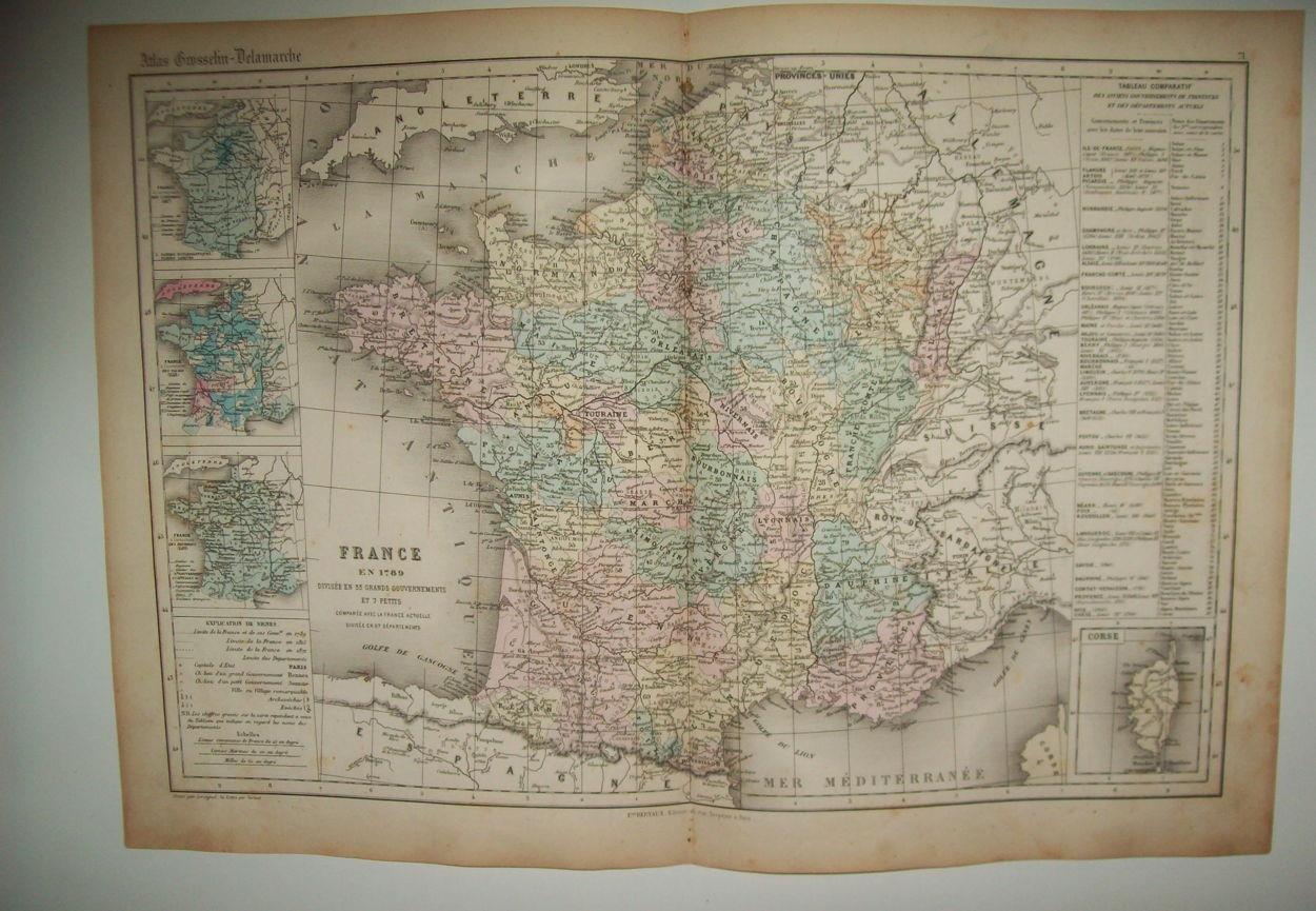 LAMINA 22712: Mapa de Francia en 1789