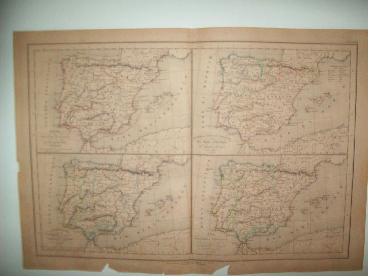 LAMINA 22707: Mapas de la Peninsula Iberica en la Edad Media