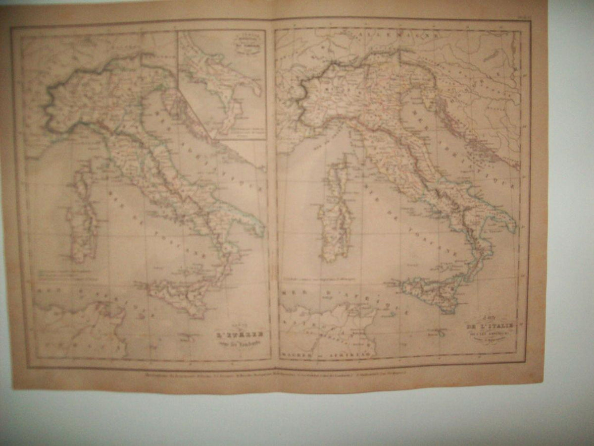 LAMINA 22705:Mapa de Italia en la Edad Media