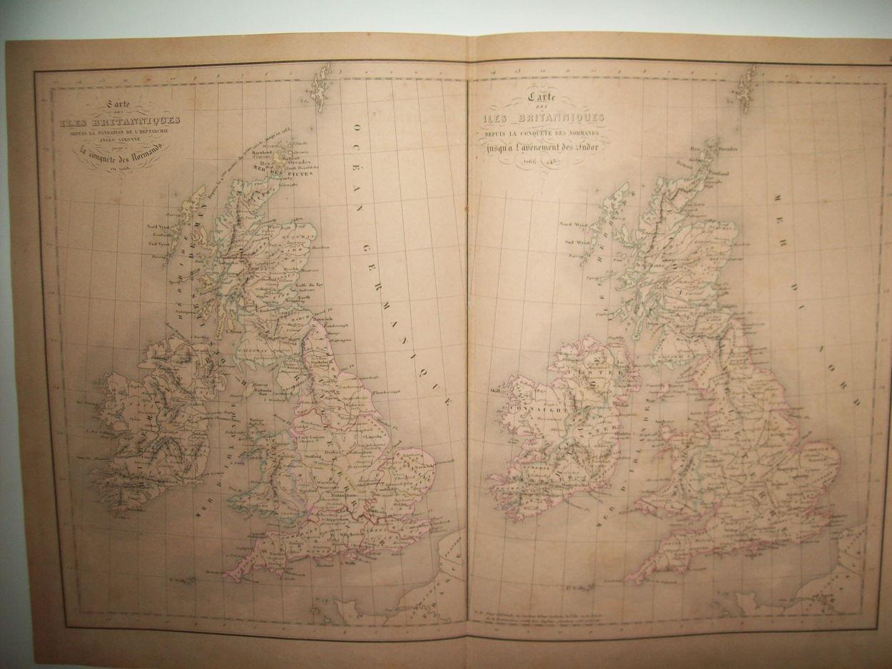 LAMINA 22703: Mapa de las Islas Britanicas depues de los Normandos