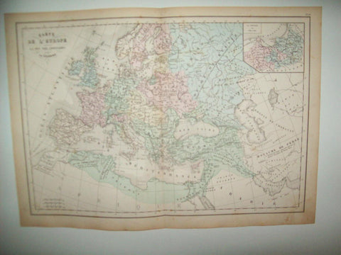 LAMINA 22700: Mapa de Europa al fin de las Cruzadas