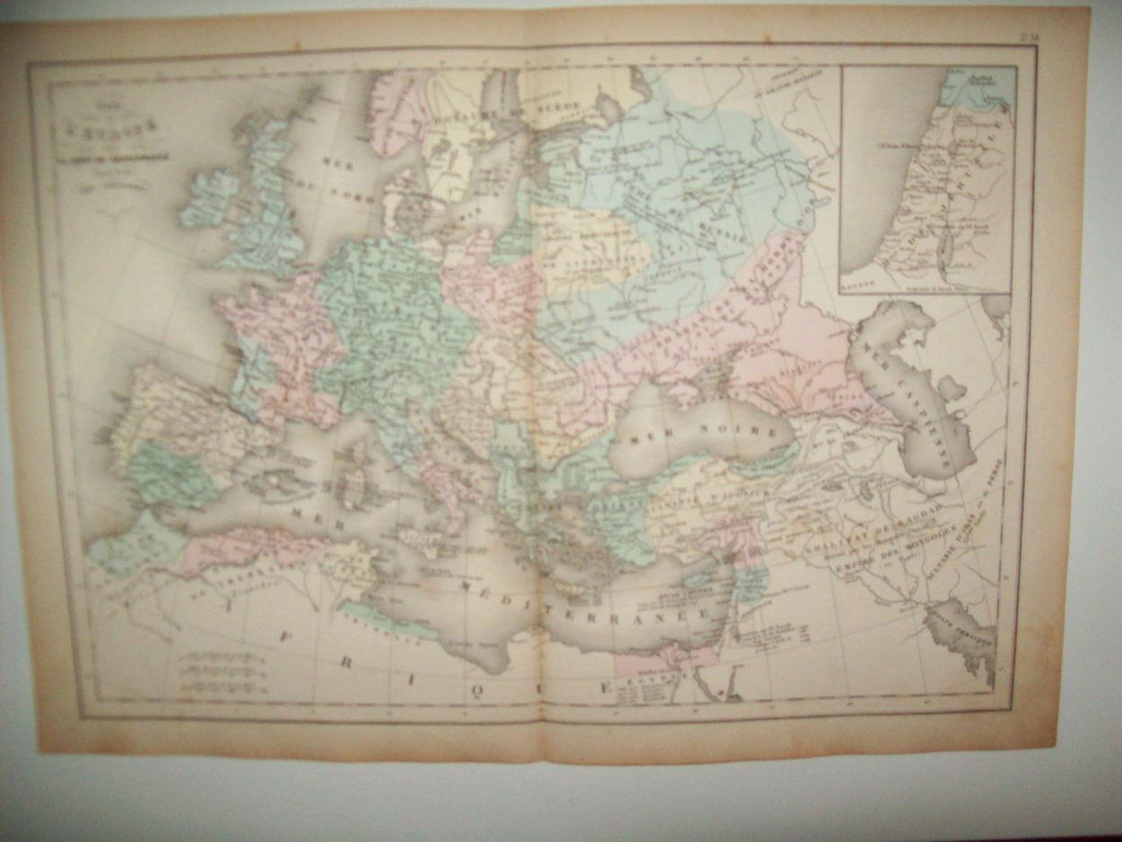 LAMINA 22699: Mapa de Europa a la muerte de Carlomagno