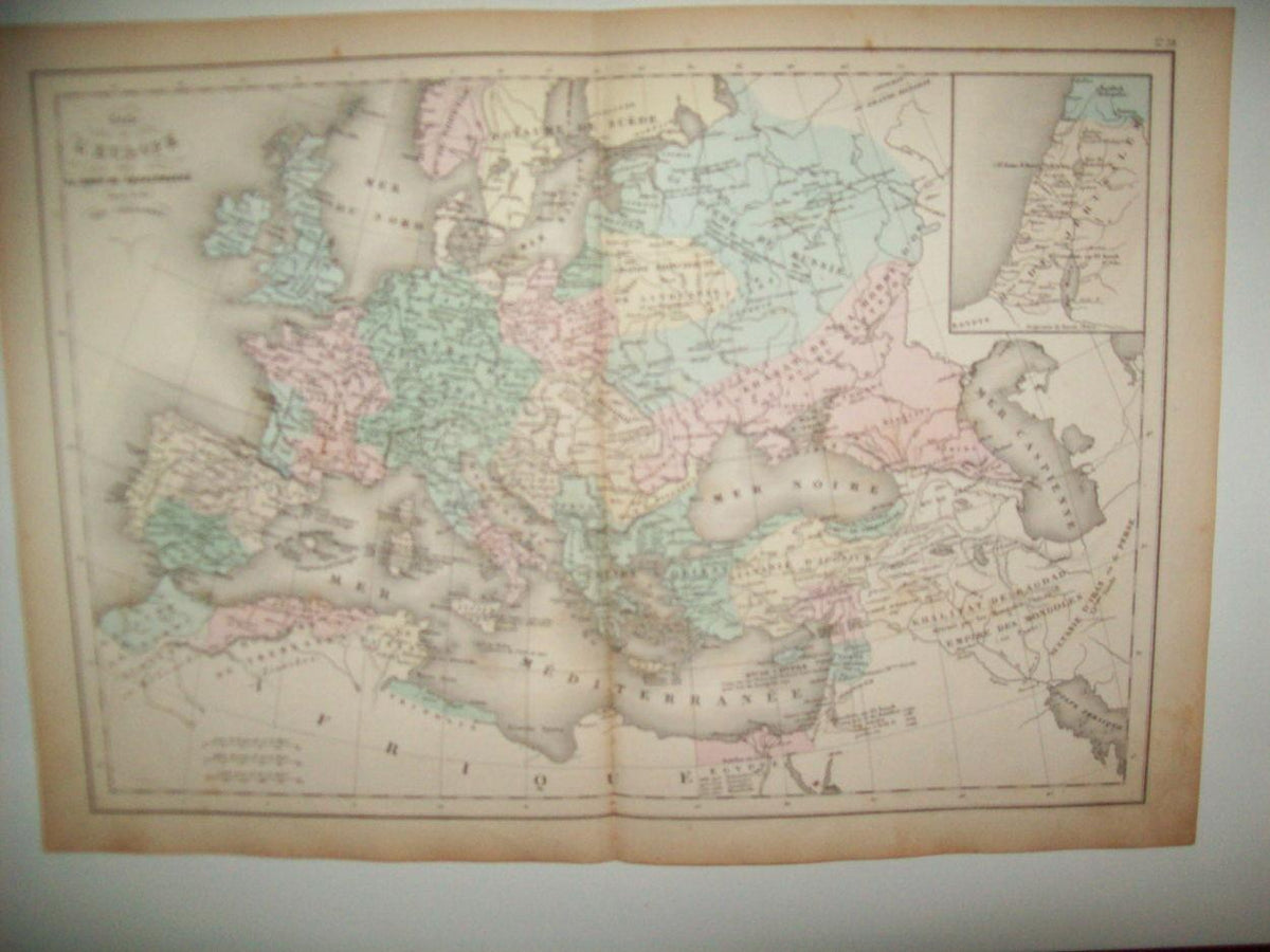 LAMINA 22699: Mapa de Europa a la muerte de Carlomagno