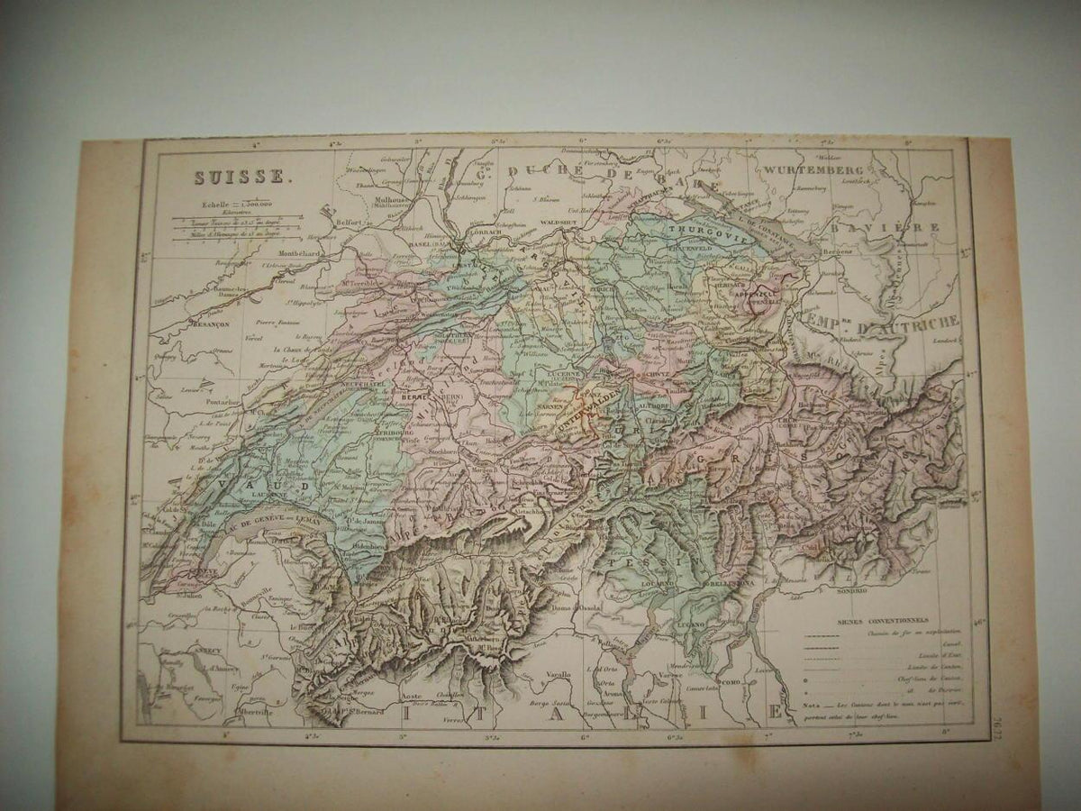 LAMINA 22715: Mapa de Suiza