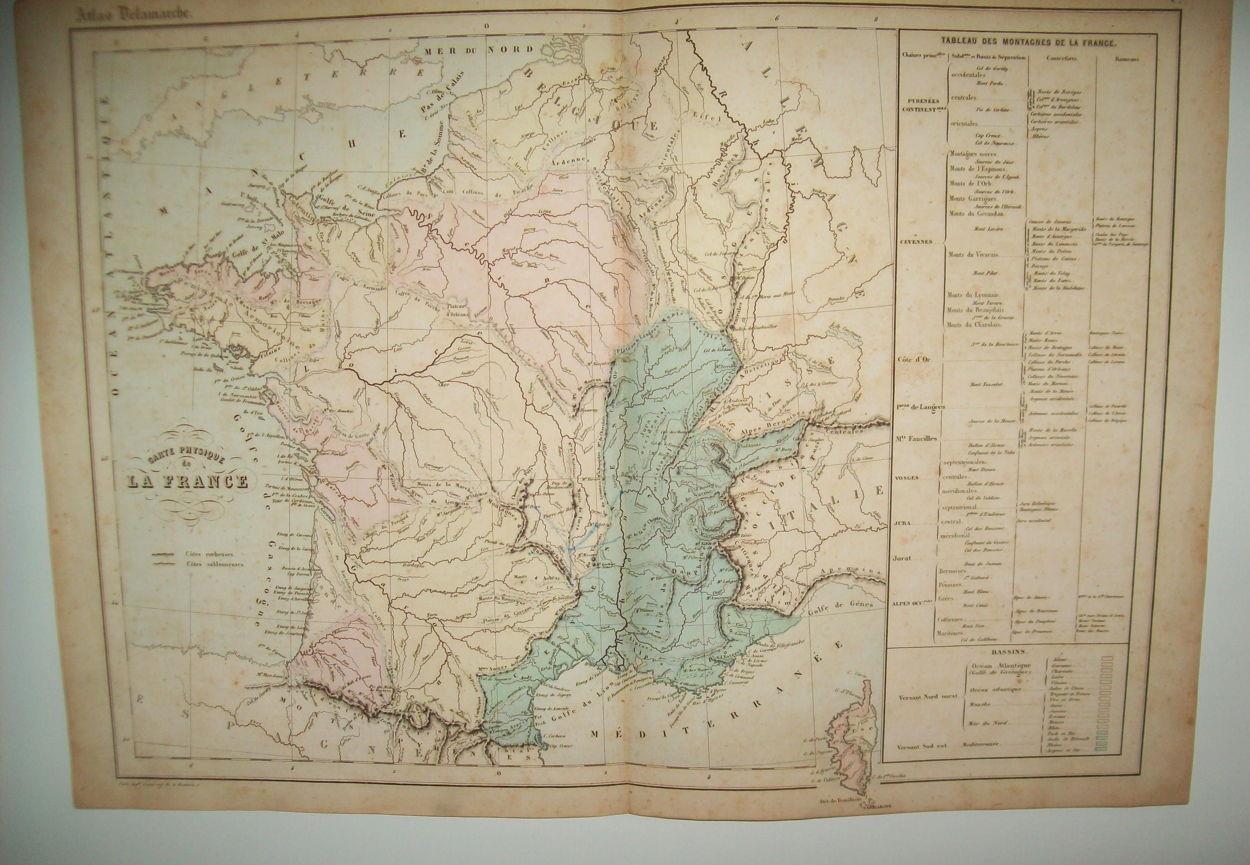 LAMINA 22734: Mapa fisico de Francia