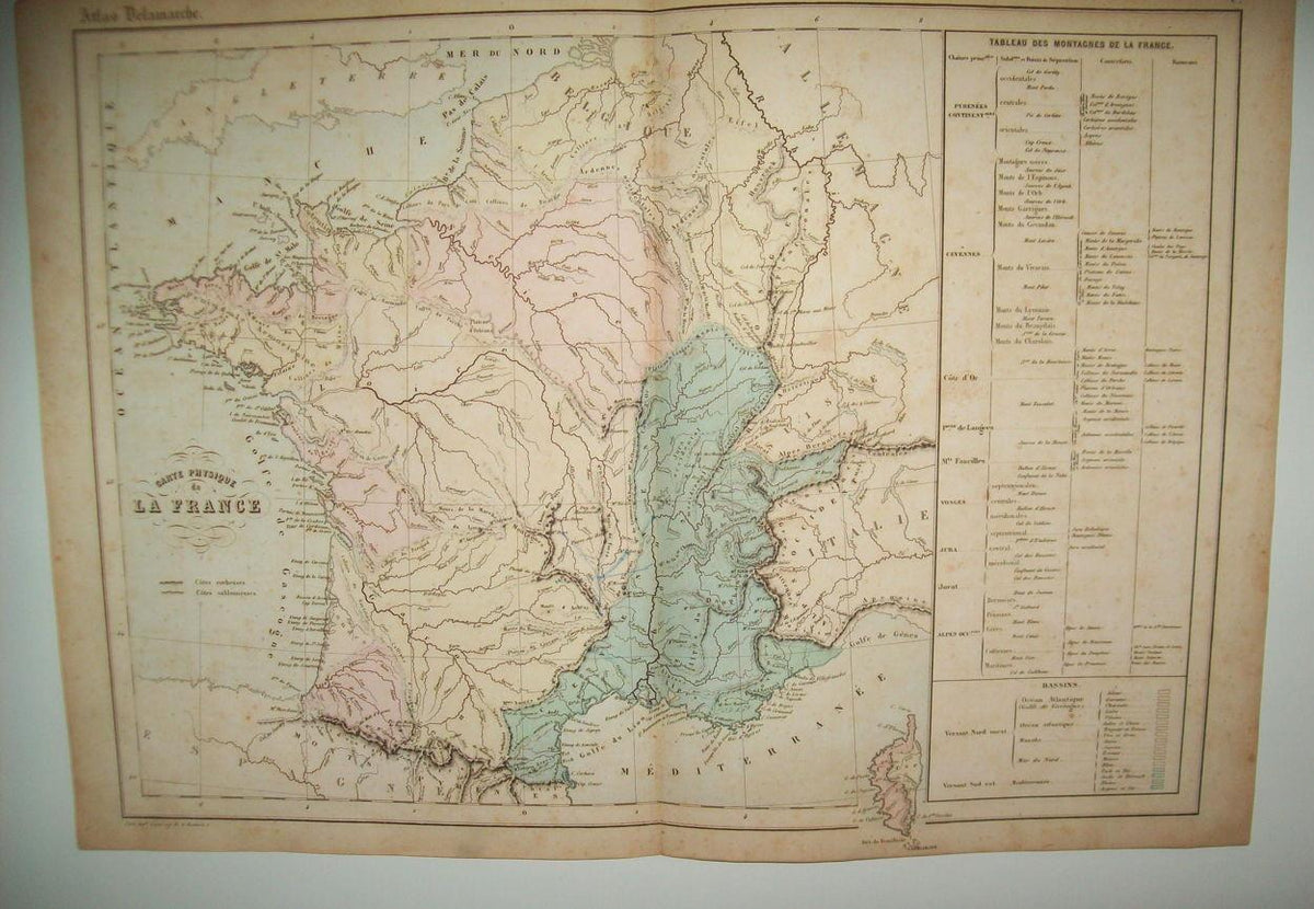LAMINA 22734: Mapa fisico de Francia