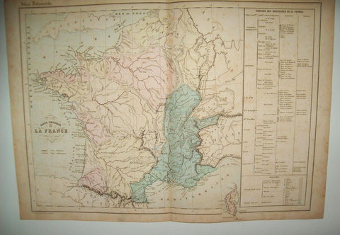 LAMINA 22734: Mapa fisico de Francia