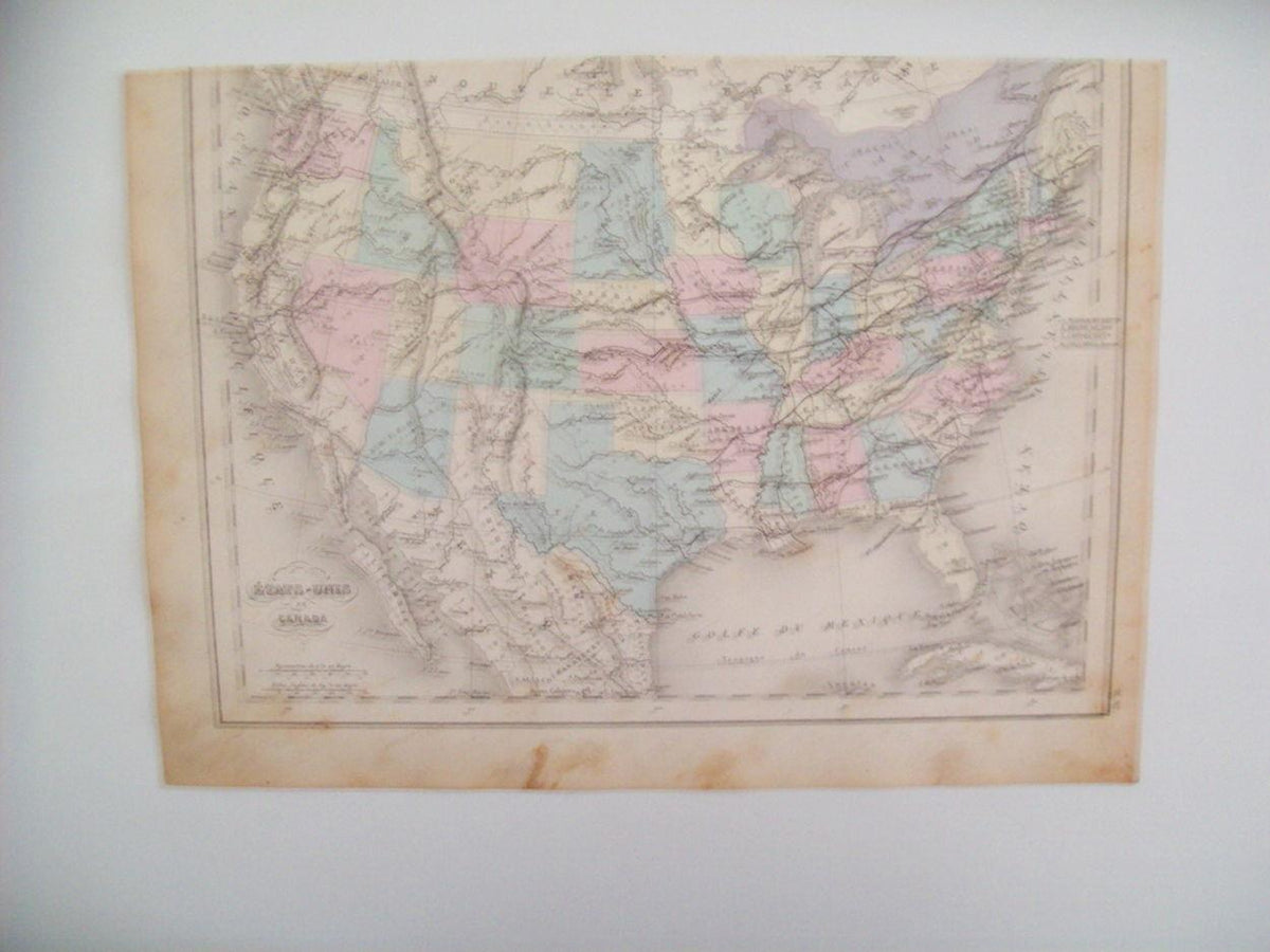LAMINA 22726: Mapa de Estados Unidos y Canada